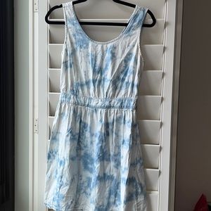 Tye dye blue and white dress